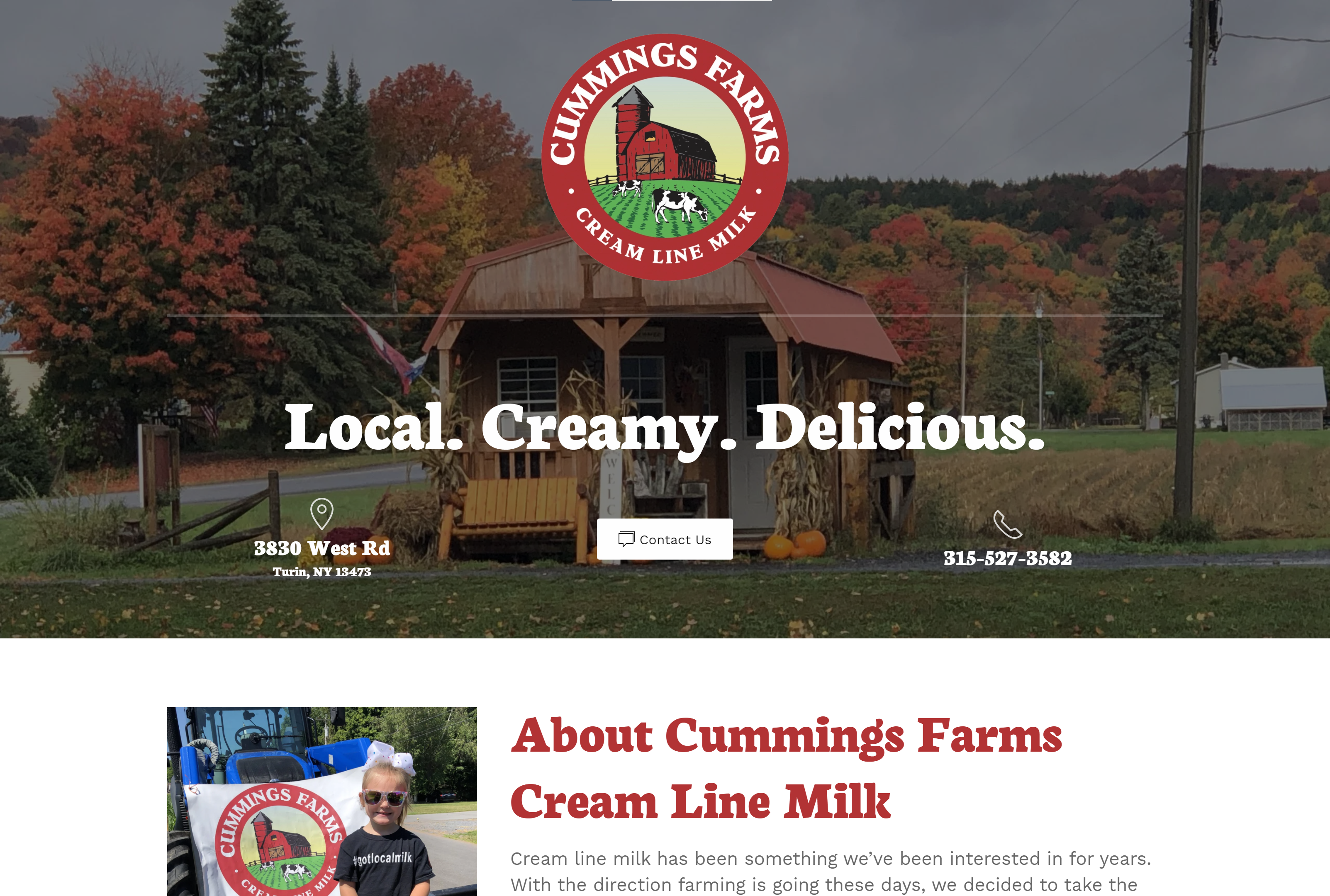 Cummings Farms Cream Line Milk